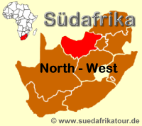 Lage der Provinz North West in Sdafrika