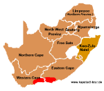 Lage der Garden Route in Sdafrika