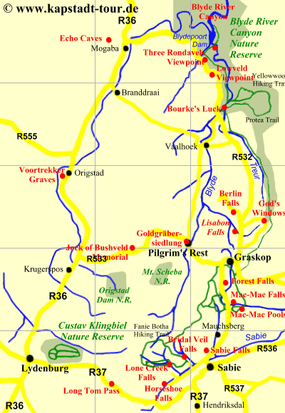 Karte  by www.kapstadt-tour.de